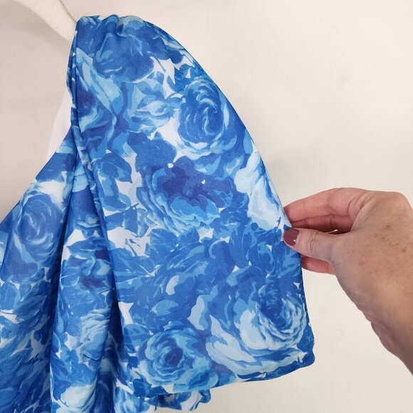 NWT Sachin & Babi Chelsea One Shoulder Gown Mediterranean Blooms Size10 - Picture 9 of 15